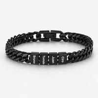 Pulsera cubana grabada para hombre - Moroveta