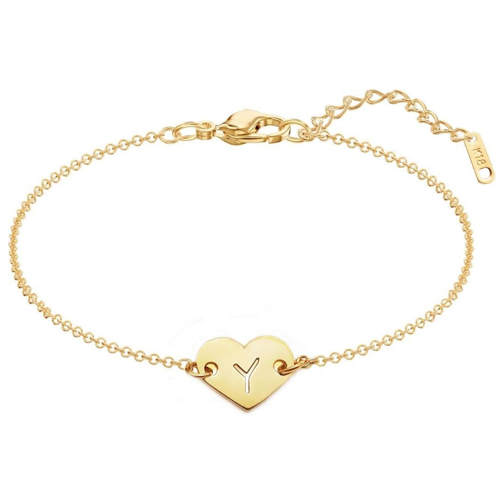 Pulsera de corazón personalizada con inicial - Moroveta