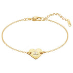 Pulsera de corazón personalizada con inicial - Moroveta