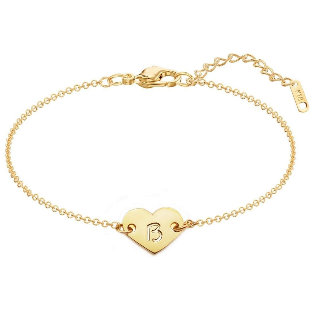 Pulsera de corazón personalizada con inicial - Moroveta