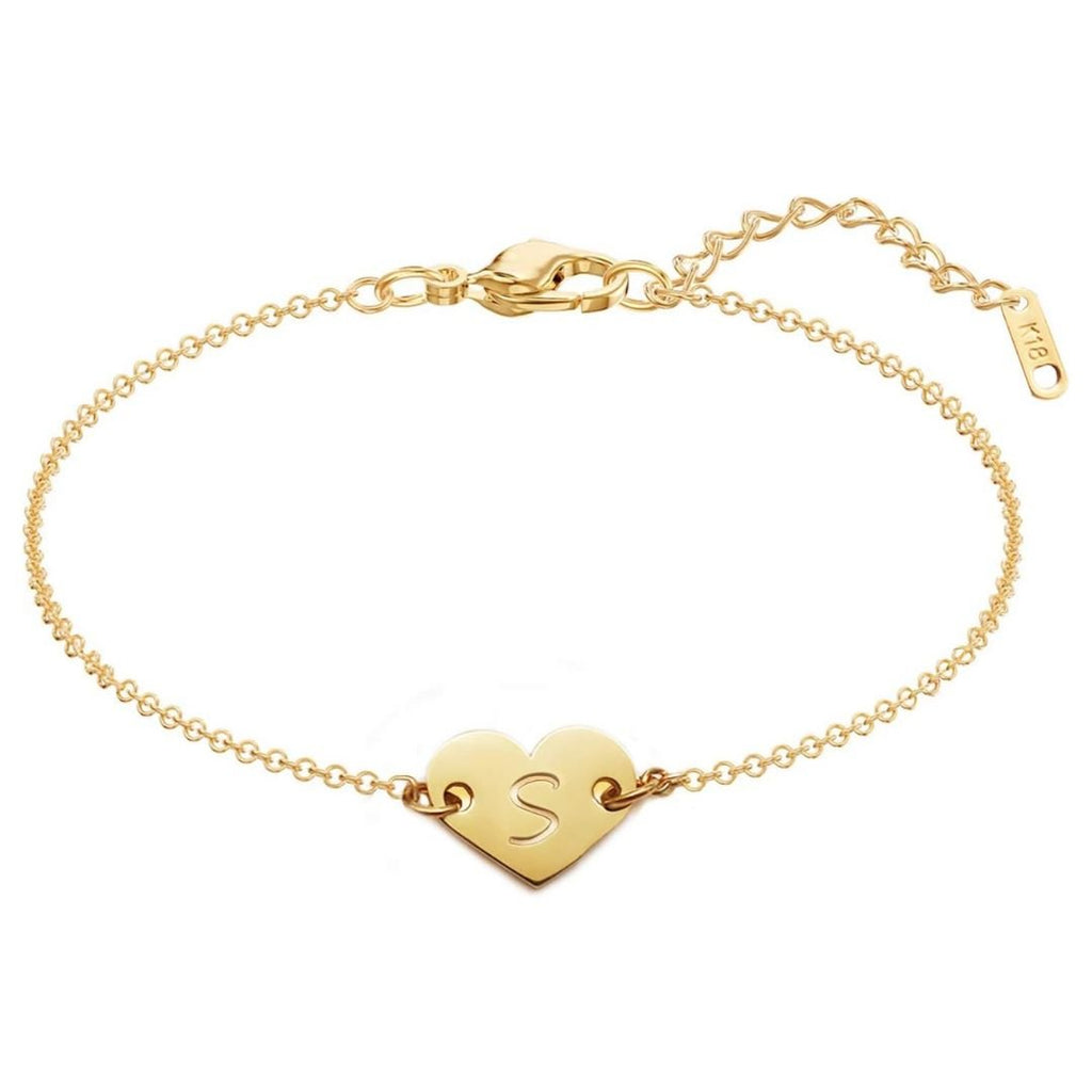 Pulsera de corazón personalizada con inicial - Moroveta