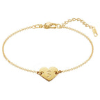 Pulsera de corazón personalizada con inicial - Moroveta