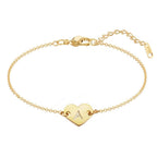 Pulsera de corazón personalizada con inicial - Moroveta