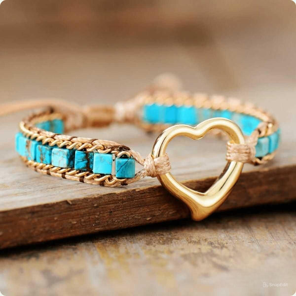 Pulsera de Corazón turquesa (Oferta 2x1) - Moroveta