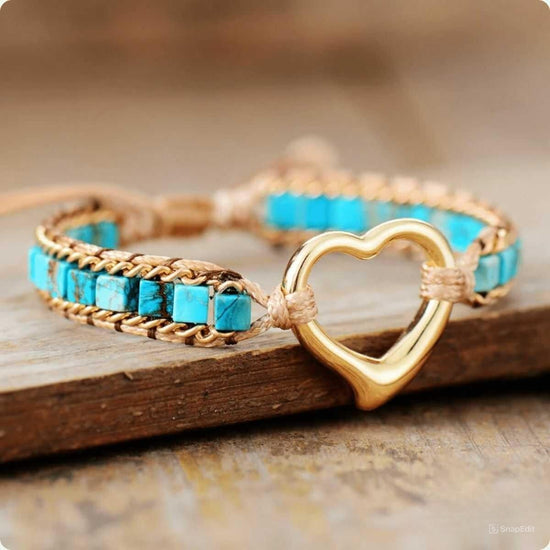 Pulsera de Corazón turquesa (Oferta 2x1) - Moroveta