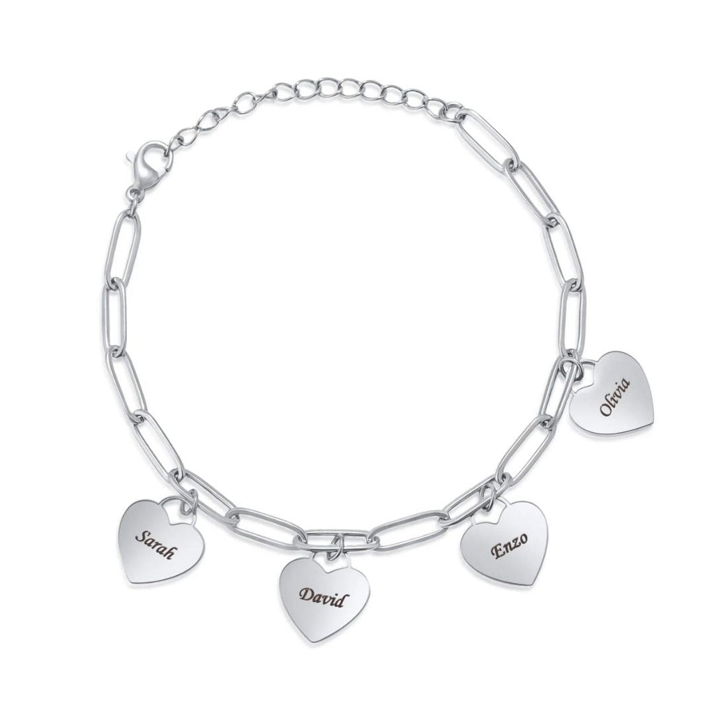 Pulsera de corazones personalizada - Moroveta