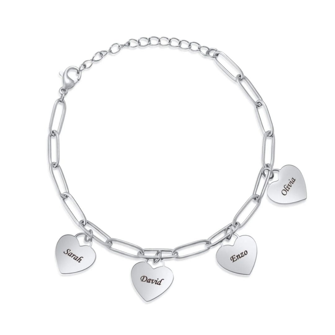 Pulsera de corazones personalizada - Moroveta