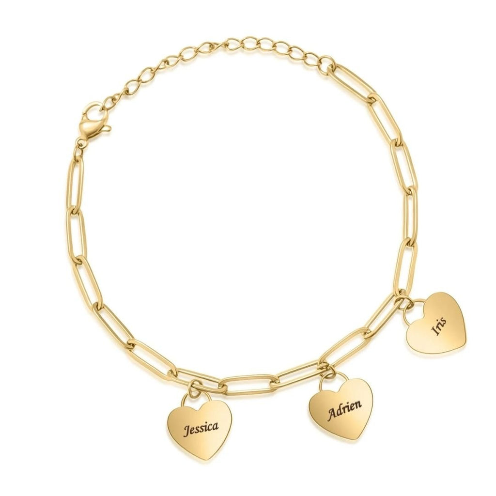 Pulsera de corazones personalizada - Moroveta