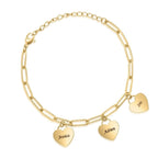 Pulsera de corazones personalizada - Moroveta