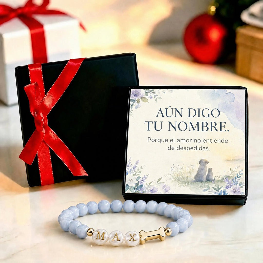 Pulsera de Cristales Personalizada con Nombre de Mascota - Moroveta