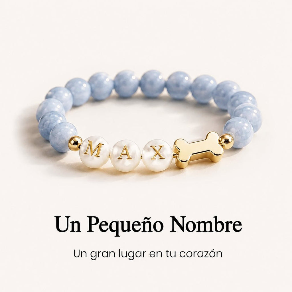 Pulsera de Cristales Personalizada con Nombre de Mascota - Moroveta