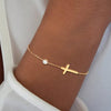 Pulsera de cruz con circonita - Moroveta