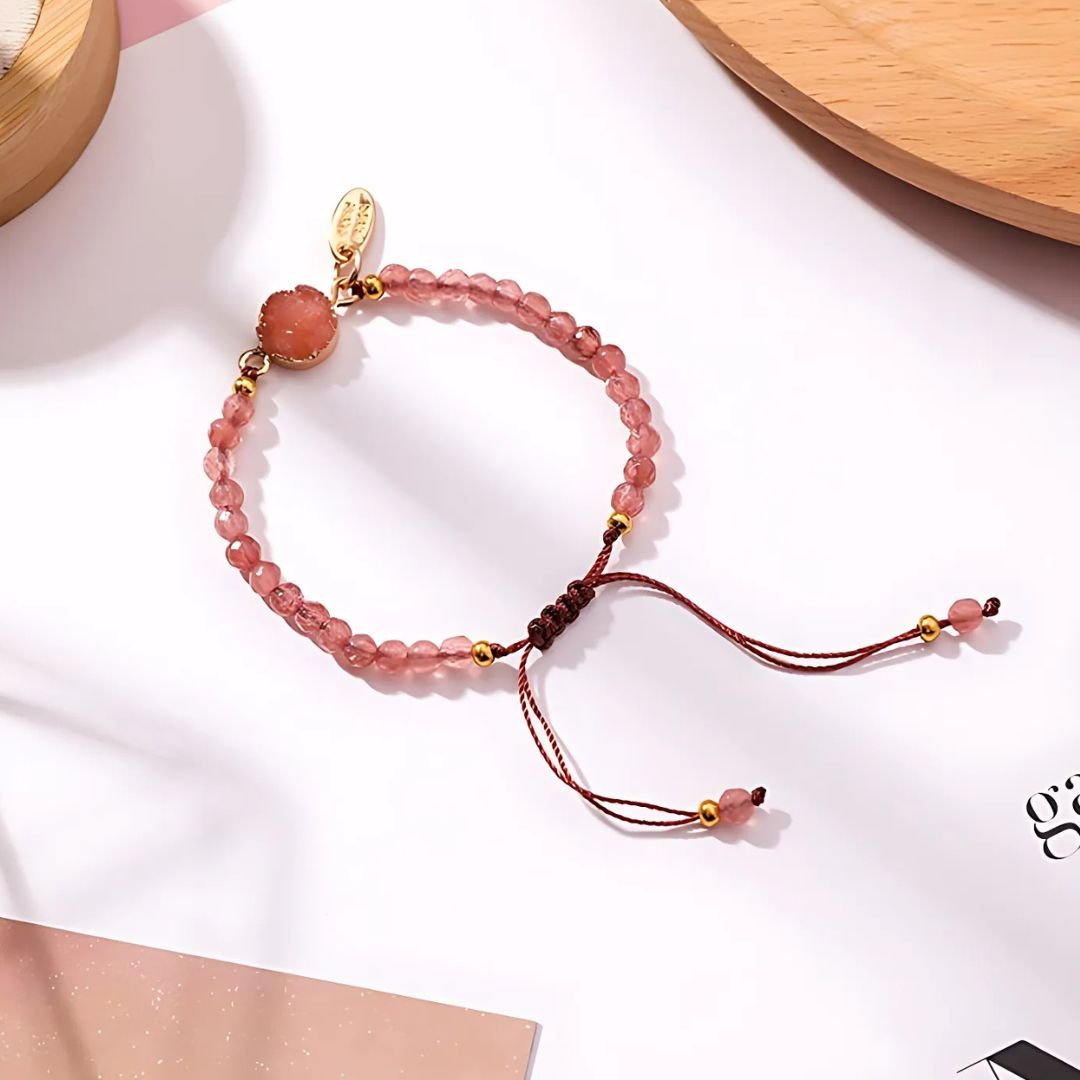 Pulsera de cuarzo rosa - Moroveta