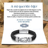 Pulsera de cuero - A mi querido hijo - Moroveta
