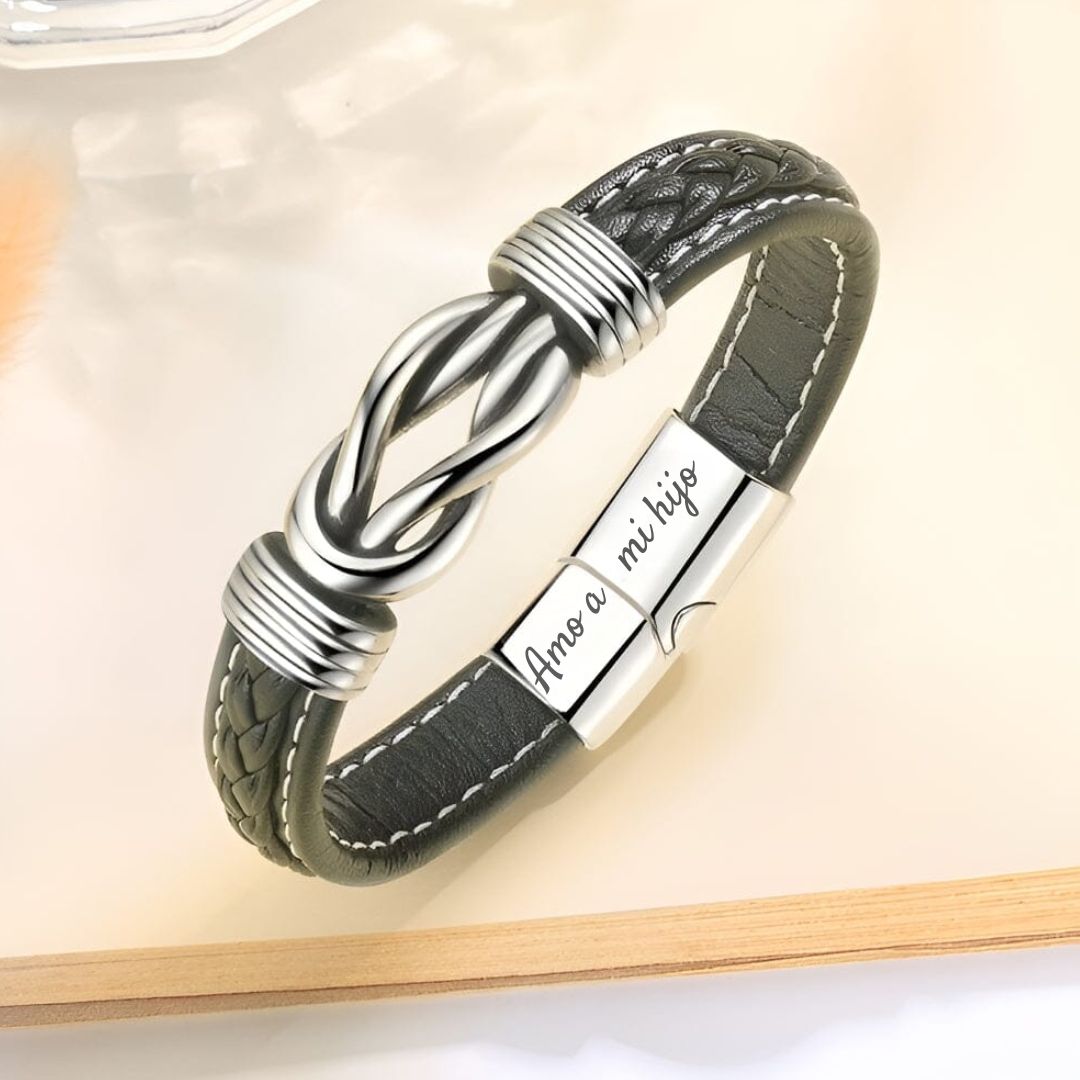 Pulsera de cuero - A mi querido hijo - Moroveta