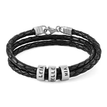 Cargar imagen en el visor de la galería, Pulsera de cuero clásica personalizada para hombre - Moroveta