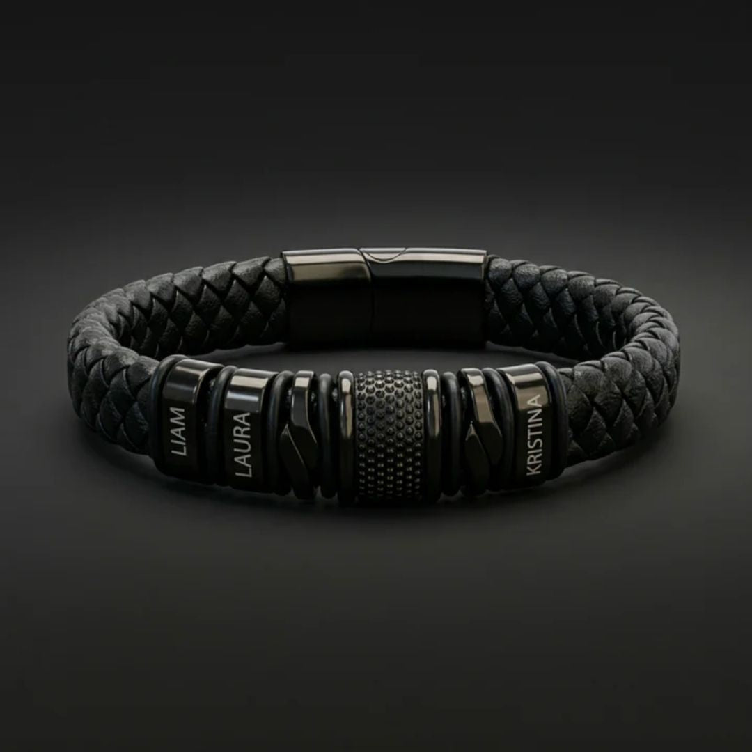 Pulsera de cuero con nombres - Moroveta