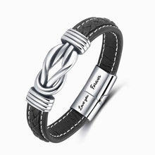 Cargar imagen en el visor de la galería, Pulsera de cuero para hombre - Love you forever - Moroveta