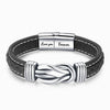 Pulsera de cuero para hombre - Love you forever - Moroveta