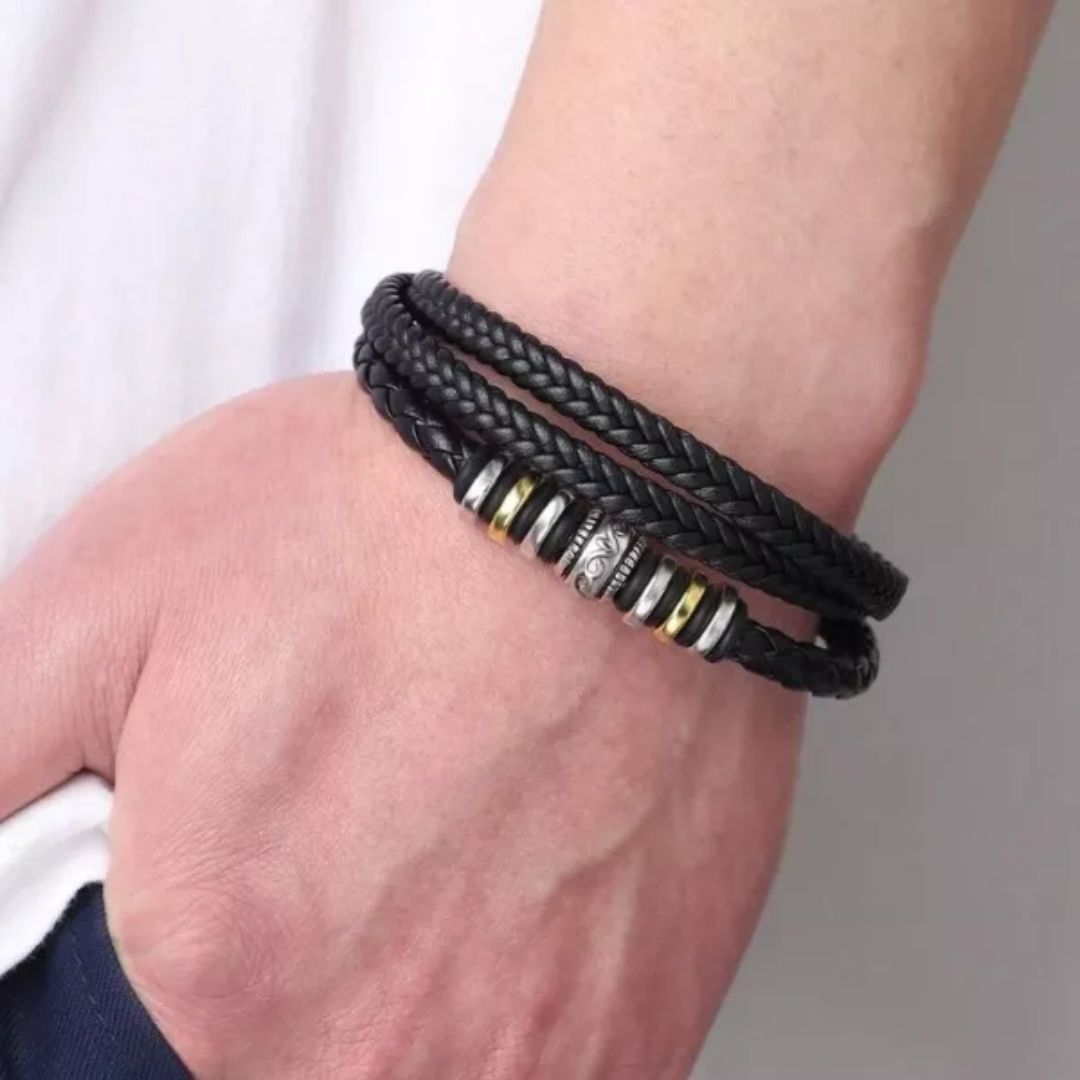 Pulsera de cuero - "Para mi hijo" - Moroveta