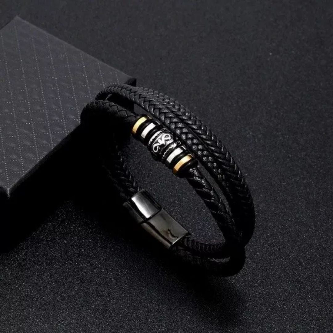 Pulsera de cuero - "Para mi hijo" - Moroveta