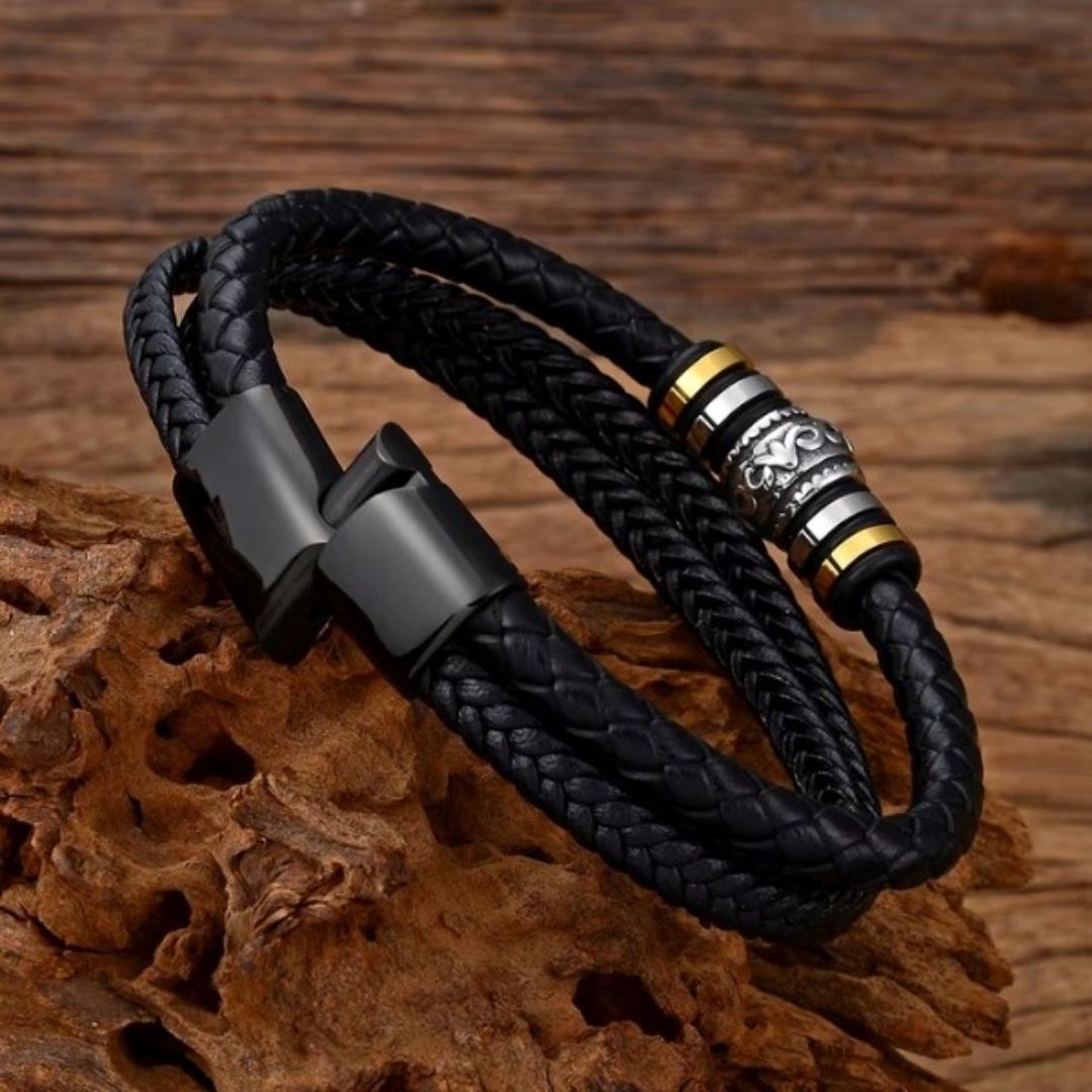 Pulsera de cuero - "Para mi hijo" - Moroveta