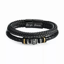 Cargar imagen en el visor de la galería, Pulsera de cuero Para mi hijo - &quot;Te amo por siempre&quot; - Moroveta
