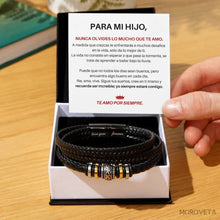 Cargar imagen en el visor de la galería, Pulsera de cuero Para mi hijo - &quot;Te amo por siempre&quot; - Moroveta