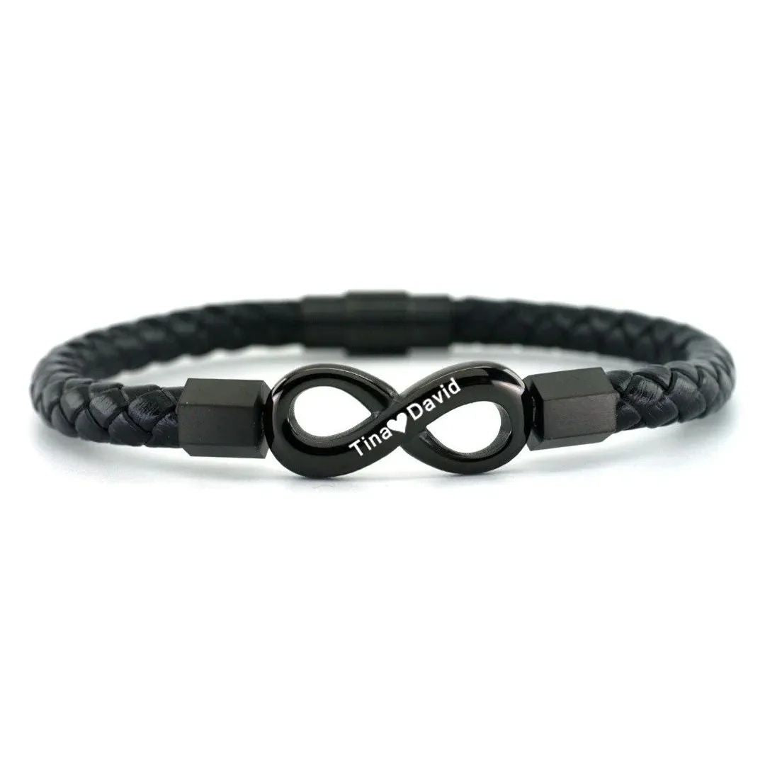 Pulsera de cuero personalizable - A mi amor - Moroveta