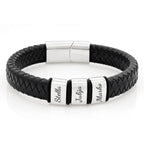 Pulsera de cuero personalizada con nombres - Moroveta