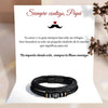 Detrás de la Pulsera de cuero - Siempre contigo Papá, aparece una tarjeta con el mensaje 