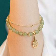 Cargar imagen en el visor de la galería, Pulsera de hoja y piedra jade - Moroveta