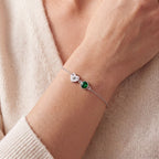 Pulsera de inicial con piedra de nacimiento - Moroveta