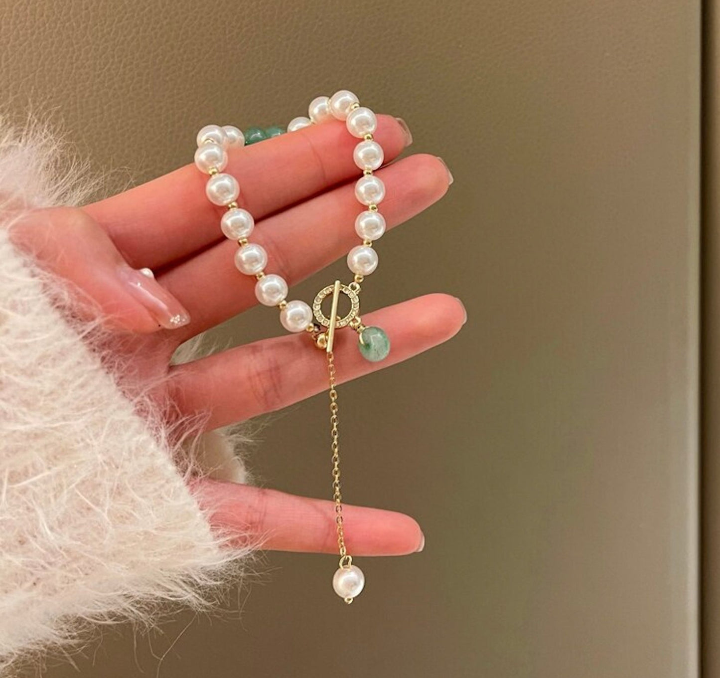 Pulsera de perlas y aventurina - Moroveta