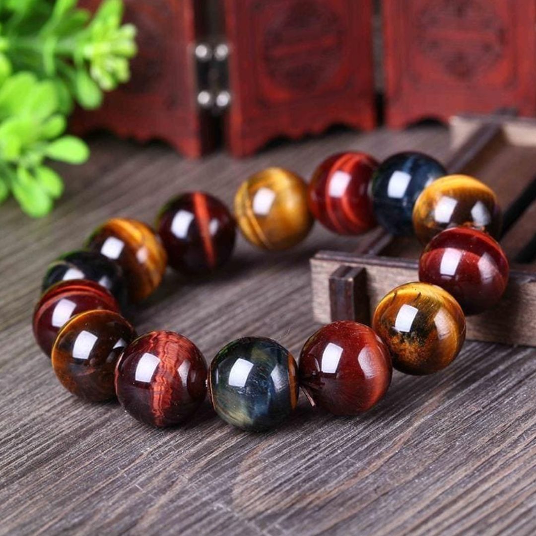 Pulsera de piedras naturales "3 ojos" - Moroveta