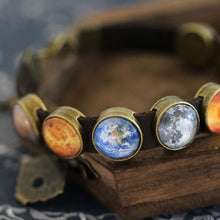 Cargar imagen en el visor de la galería, Pulsera de planetas de cuero - Moroveta