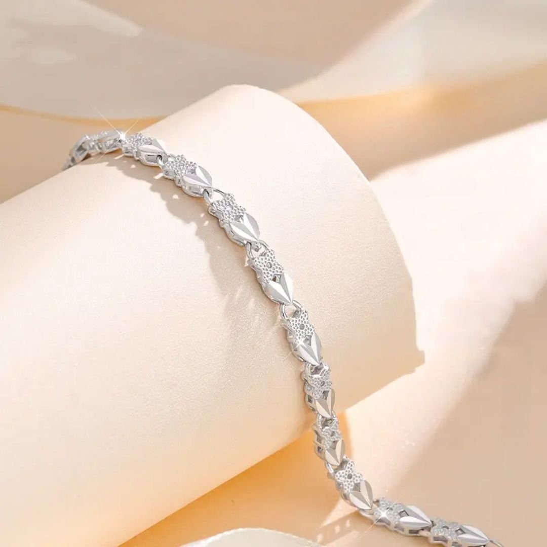 Pulsera de Plata con trébol de 4 hojas - Moroveta
