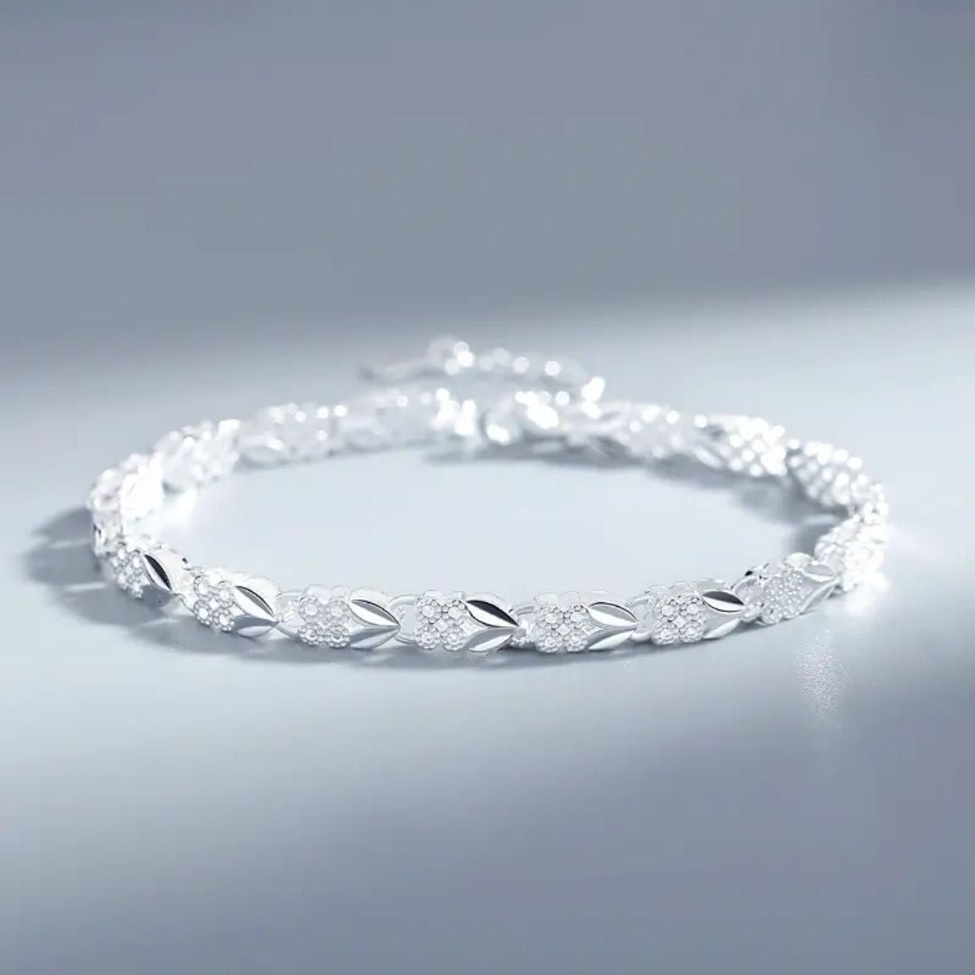 Pulsera de Plata con trébol de 4 hojas - Moroveta