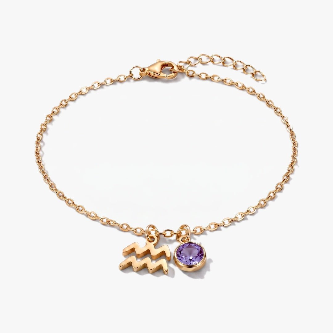 Pulsera del Zodíaco y piedra de nacimiento - Moroveta