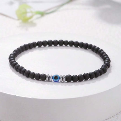 Pulsera elástica de obsidiana con ojo turco - Moroveta