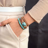 Pulsera energética de piedra Turquesa y Jaspe - Moroveta