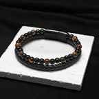 Pulsera Escudo con ojo de tigre - Para mi Hijo - Moroveta
