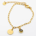 Pulsera Grabada con Piedra Natural - Moroveta