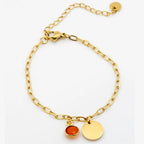 Pulsera Grabada con Piedra Natural - Moroveta