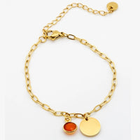 Pulsera Grabada con Piedra Natural - Moroveta