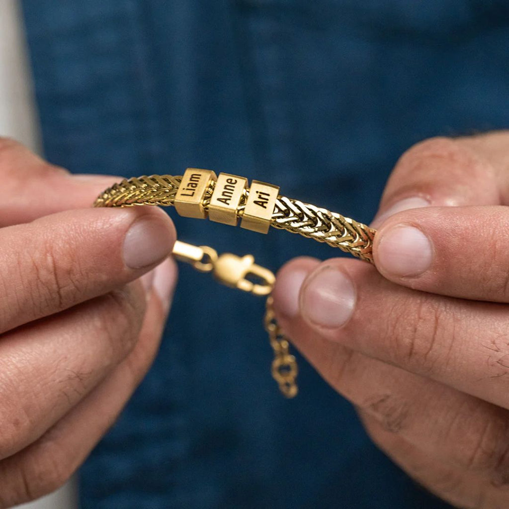 Pulsera grabada para hombre de acero inoxidable - Moroveta
