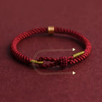Pulsera Hilo rojo del destino con cuenta Dorada - Moroveta