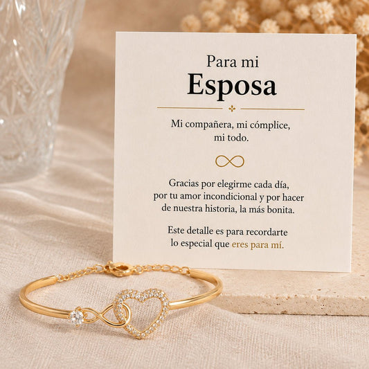 Pulsera infinito con corazón - Para mi esposa - Moroveta