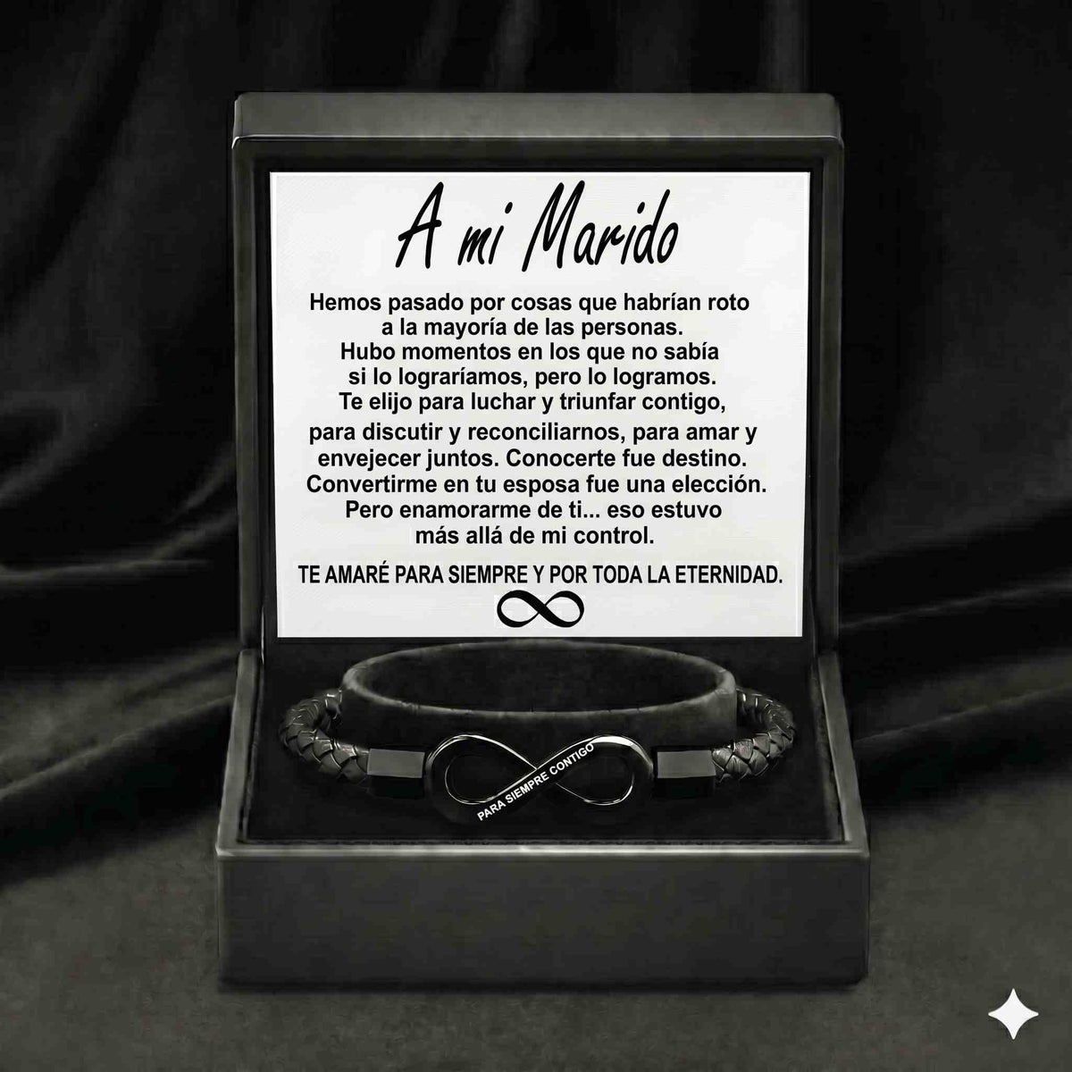 Pulsera Infinito para Él - "Amor que No Tiene Fin" - Moroveta