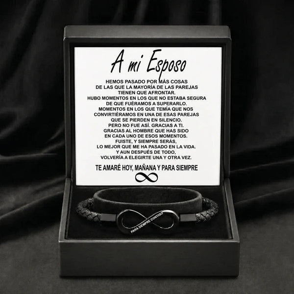 Pulsera Infinito para Él I "Amor que No Tiene Fin" - Moroveta